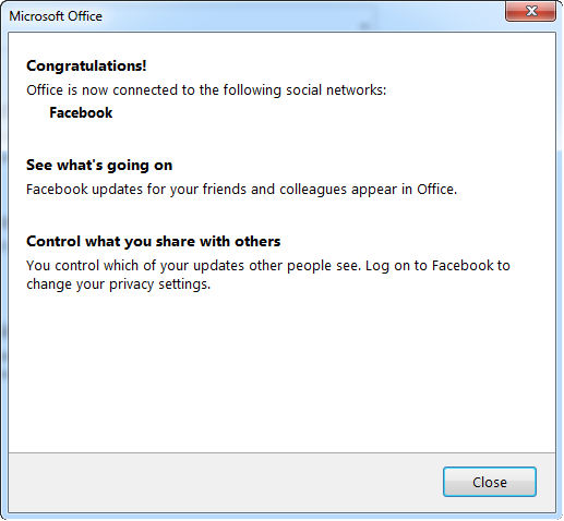 integrate facebook account to outlook 2013 3