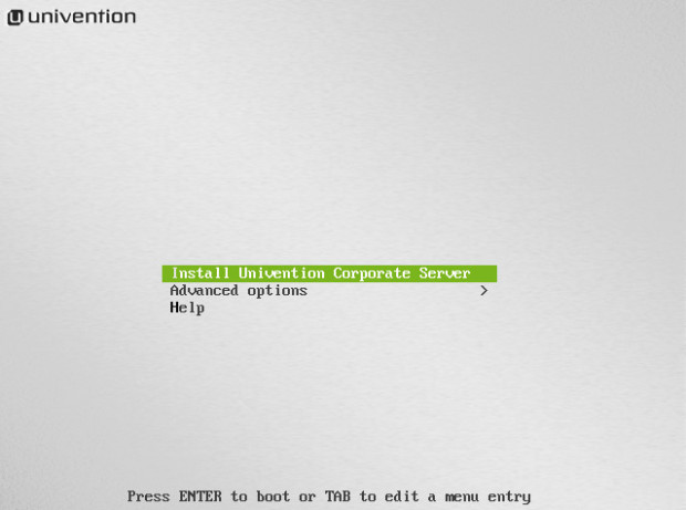 Univention Corporate Server install 1