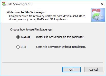 file scavenger 5.1 first run