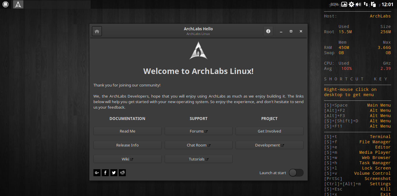 archlabs 5.0 screenshots